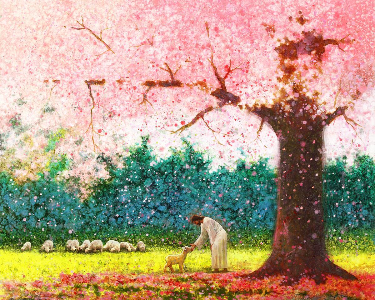 In Green Pastures - Painting - Yongsung Kim | Havenlight – Christ.org