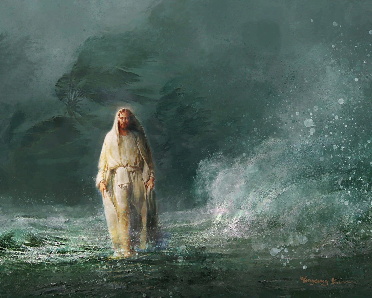 King of Glory by Yongsung Kim Christ walking on water in a storm ...