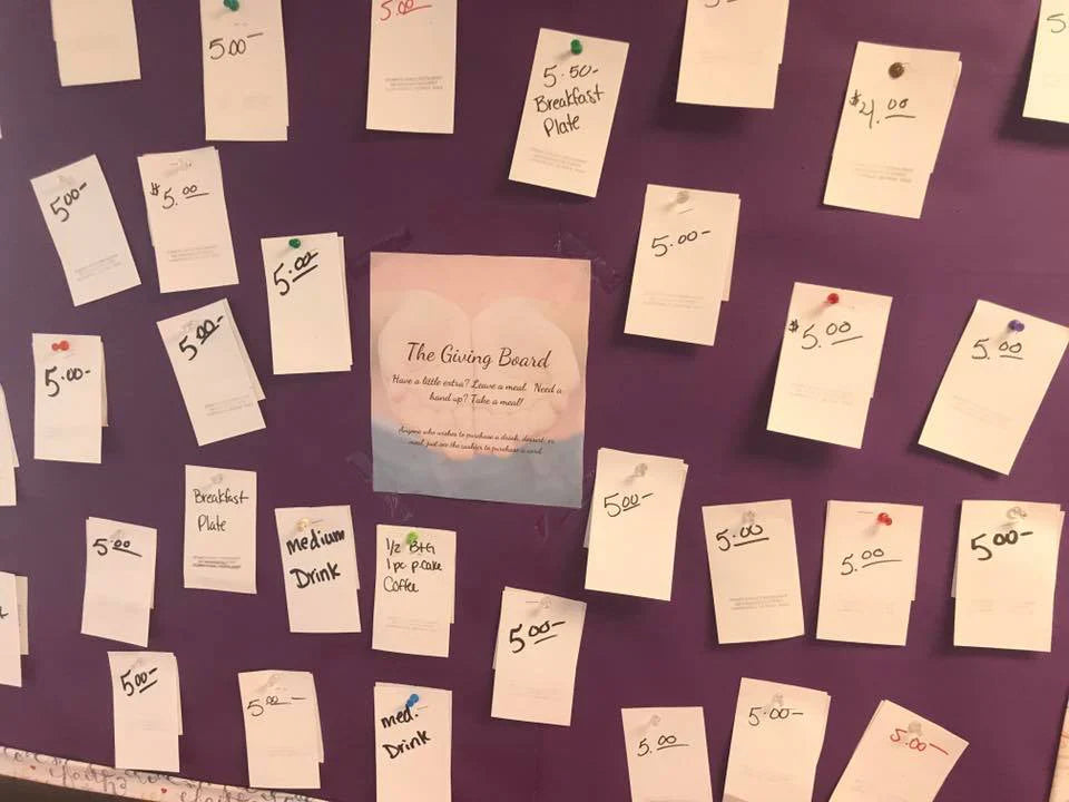 New "Giving Board" Inspires Restaurant Patrons to Help Others in Need