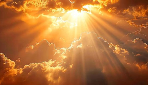 A beautiful light desceding from above 