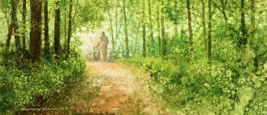 Jesus with open arms, surrounded by brilliant golden light and clouds