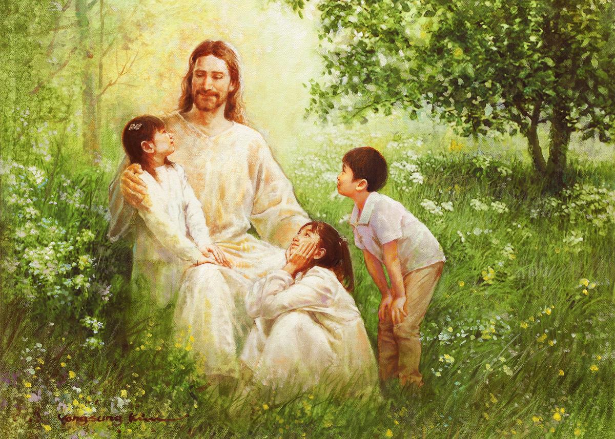 Christ with Asian Children