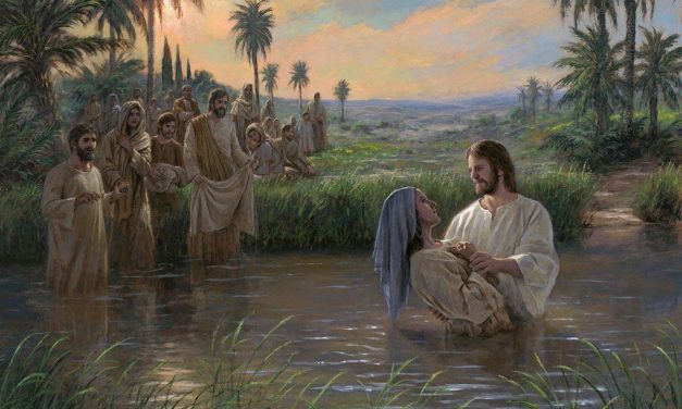 Jesus and John the Baptist Baptize