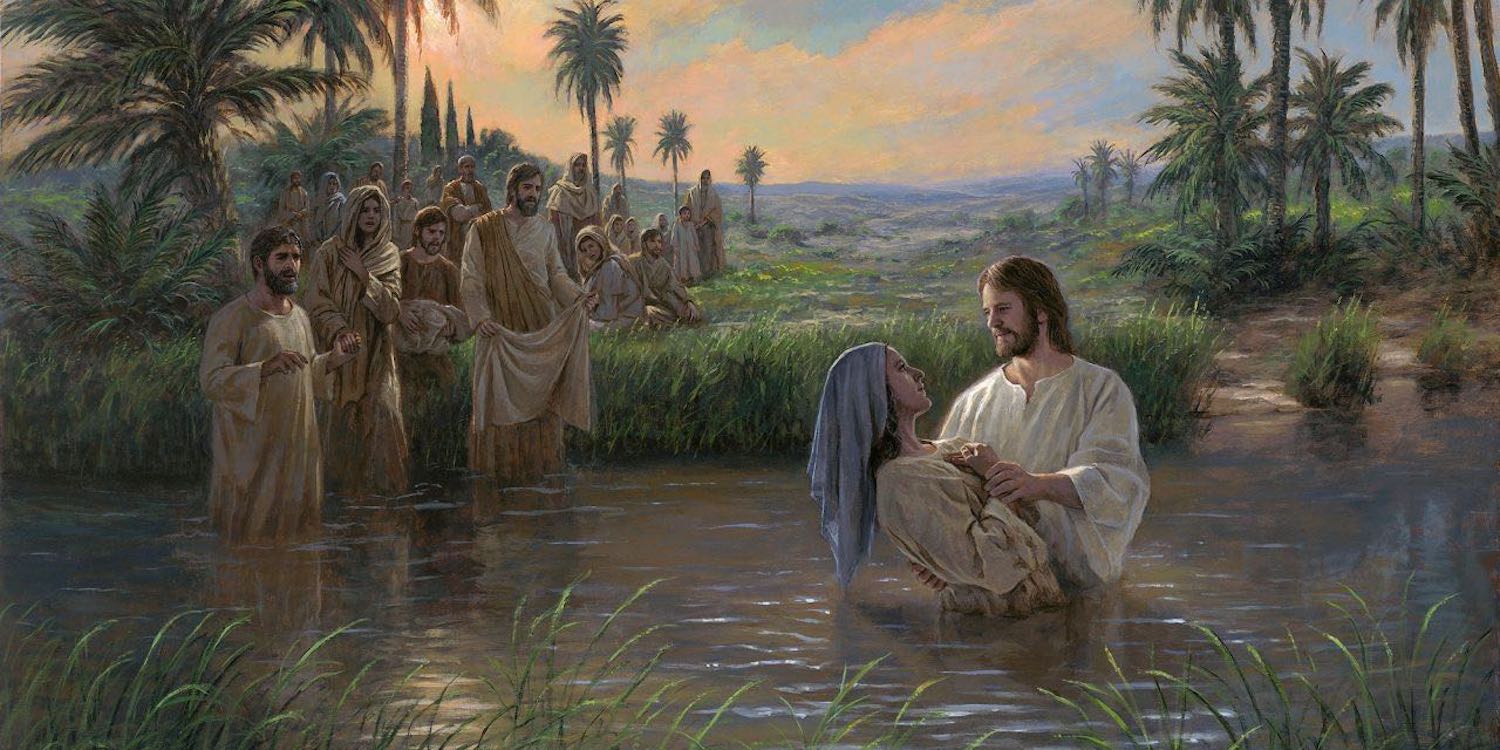 Jesus and John the Baptist Baptize